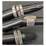 Sterling Silver Rings - 6-Piece Set, Size 6