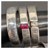 Sterling Silver Rings - 6-Piece Set, Size 6