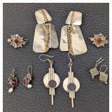 Sterling Silver Earrings Lot - 2 Marked Sterling