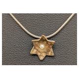 Star of David Necklace Set - Gold-filled & Sterling Silver, 27" Chain