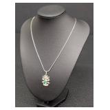 Vintage Sterling Silver Aztec PendantNecklace - 16 in Chain