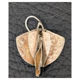 Sterling Silver Earrings & Bracelet Set - Hammered Panels with Cabochons