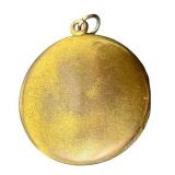 Antique Victorian Lion Head Locket With Green Center Stone