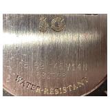 Concord Quartz Watch - Diamond Crystal Bezel, Black Dial, Vintage Two-Tone Case