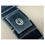 Concord Quartz Watch - Diamond Crystal Bezel, Black Dial, Vintage Two-Tone Case