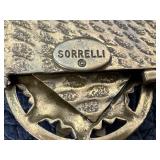 Sorrelli Vintage Brooch - Green Cabochon Center, Pink Accents, Floral Gold-Tone