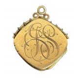 Antique Victorian Locket - Monogrammed, W&H Co. Mark