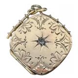 Antique Victorian Locket - Monogrammed, W&H Co. Mark
