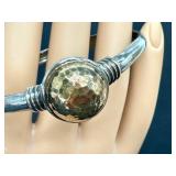 Greek Stefana Gamou 14k Gold and Sterling Ball Bracelet