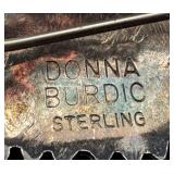 Donna Burdic Sterling Dachshund Brooch - 2 in