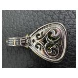 Green Gem Pendant & 3 Gem Rings - 4-Piece Fashion Jewelry Set