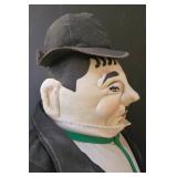 LR - Laurel & Hardy Ventriloquist Dummies with Benches - Vintage Display Set