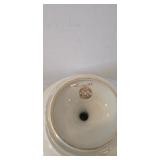 LR - Porcelaines de France Hand Painted 9-Inch Bowl, Amber 3-Tier Stand & 2-Tier Cake Stand Set