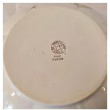 LR - Porcelaines de France Hand Painted 9-Inch Bowl, Amber 3-Tier Stand & 2-Tier Cake Stand Set