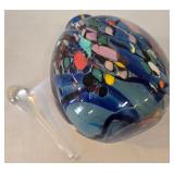 LR - Rollin Karg Dichroic Art Glass Perfume Bottle