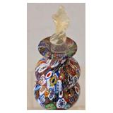 LR - Murano Millefiori Glass Perfume Bottle with Stopper