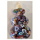 LR - Murano Millefiori Glass Perfume Bottle with Stopper