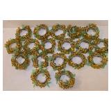 LR - Pier 1 Brass Napkin Rings & Beaded Accents with Votive Holders - Made in India