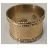 LR - Pier 1 Brass Napkin Rings & Beaded Accents with Votive Holders - Made in India