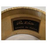 LR - Pier 1 Brass Napkin Rings & Beaded Accents with Votive Holders - Made in India