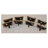 LR - Pier 1 Brass Napkin Rings & Beaded Accents with Votive Holders - Made in India