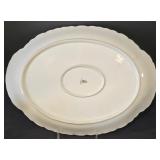 LR - Antique Floral Porcelain Dinnerware Lot - Austrian Platter, German Bowl, French Covered Casserole