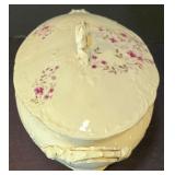 LR - Antique Floral Porcelain Dinnerware Lot - Austrian Platter, German Bowl, French Covered Casserole
