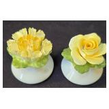 LR - Antique Floral Porcelain Dinnerware Lot - Austrian Platter, German Bowl, French Covered Casserole