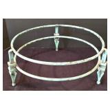 LR - Celadon-Glazed Ceramic Bowl on Wrought Iron Stand