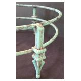 LR - Celadon-Glazed Ceramic Bowl on Wrought Iron Stand