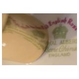 LR - Hammersley Lady Patricia Bone China Cake Plate + Cup & Saucer Sets, Sugar & Creamer - England