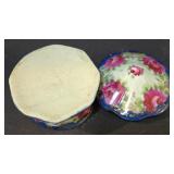 LR - Hammersley Lady Patricia Bone China Cake Plate + Cup & Saucer Sets, Sugar & Creamer - England