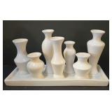 LR - Villeroy & Boch Bird Salt & Pepper Shakers, Polar Bear Planter, White Vase Tray