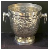 LR - Wilton Ice Bucket with Grapevine Pattern, 2 Candleholders - USA