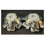 LR - Wilton Ice Bucket with Grapevine Pattern, 2 Candleholders - USA