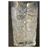 LR - Vintage  Bohemia Hand Cut Lead Crystal Wine Glasses Queen