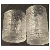 LR - Fortessa Jupiter Hobnail Beaded Glasses - Set of 4