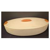 LR - Enjoy Vintage Ceramic Casserole With Carrier - Made in Italy