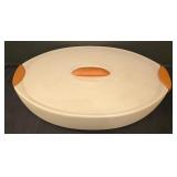 LR - Enjoy Vintage Ceramic Casserole With Carrier - Made in Italy