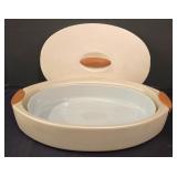 LR - Enjoy Vintage Ceramic Casserole With Carrier - Made in Italy