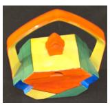 LR - Vintage Hand Painted Japanese Art Deco Sugar Bowl With Lid