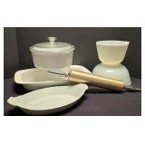 LR - CorningWare Cornflower Roaster & Casserole Set - 2 Mixing Bowls & Rolling Pin