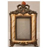 LR - Three-Panel Wood Trifold Photo Frame Display & Assorted Frames Lot