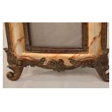 LR - Three-Panel Wood Trifold Photo Frame Display & Assorted Frames Lot