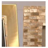 LR - Three-Panel Wood Trifold Photo Frame Display & Assorted Frames Lot