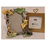 LR - Three-Panel Wood Trifold Photo Frame Display & Assorted Frames Lot