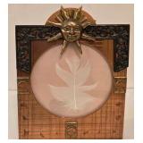 LR - Three-Panel Wood Trifold Photo Frame Display & Assorted Frames Lot