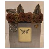 LR - Three-Panel Wood Trifold Photo Frame Display & Assorted Frames Lot