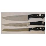 LR - Wusthof Gourmet 4143/4505/4562 Knives, Henckels Knife, Cuisinart Electric Knife with Stand