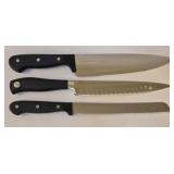 LR - Wusthof Gourmet 4143/4505/4562 Knives, Henckels Knife, Cuisinart Electric Knife with Stand